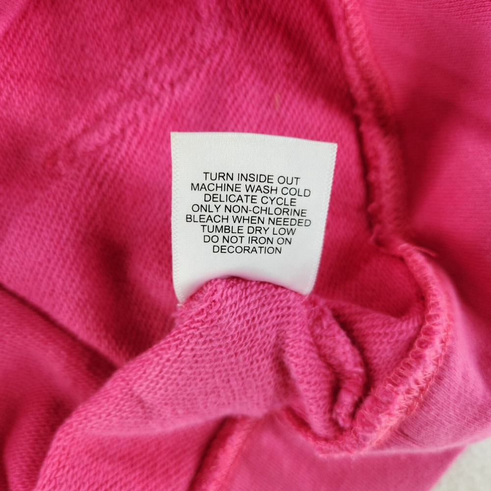 Juicy Couture Challengers Womens Small Preppy Pink Pullover Sweatshirt Hoodie - Picture 10 of 11